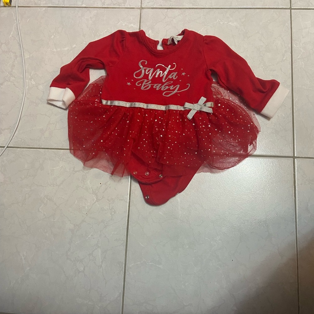 Infant girl Christmas clothing lot various sizes.
